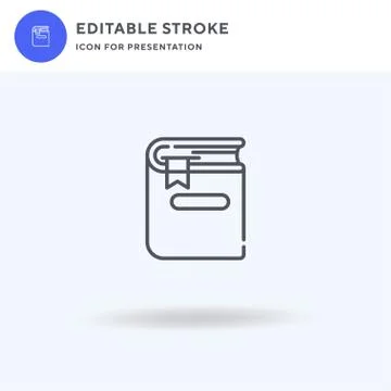 Book icon vector, filled flat sign, solid pictogram isolated on white, logo i Illustrazione stock