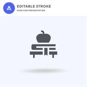 Book icon vector, filled flat sign, solid pictogram isolated on white, logo Stock Illustration