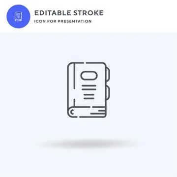 Book icon vector, filled flat sign, solid pictogram isolated on white, logo Stock Illustration