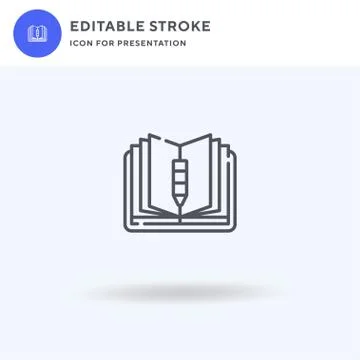 Book icon vector, filled flat sign, solid pictogram isolated on white, logo Stock Illustration