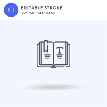 Book icon vector, filled flat sign, solid pictogram isolated on white, logo 스톡 일러스트