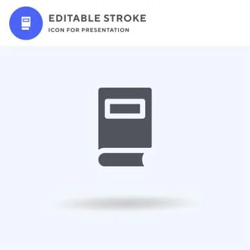 Book icon vector, filled flat sign, solid pictogram isolated on white, logo 스톡 일러스트