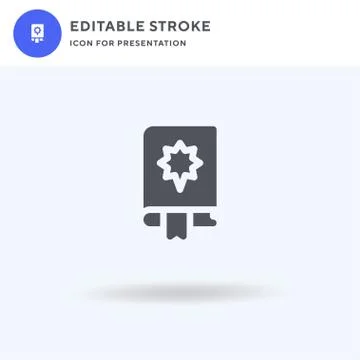 Book icon vector, filled flat sign, solid pictogram isolated on white, logo Illustrazione stock