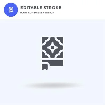 Book icon vector, filled flat sign, solid pictogram isolated on white, logo Illustrazione stock