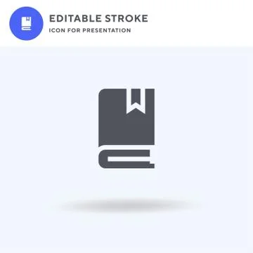 Book icon vector, filled flat sign, solid pictogram isolated on white, logo Stockillustratie