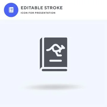 Book icon vector, filled flat sign, solid pictogram isolated on white, logo Illustrazione stock