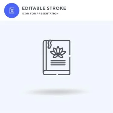 Book icon vector, filled flat sign, solid pictogram isolated on white, logo Illustrazione stock