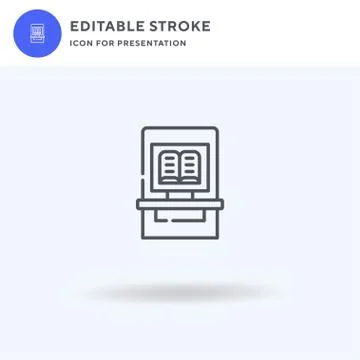 Book icon vector, filled flat sign, solid pictogram isolated on white, logo Illustrazione stock