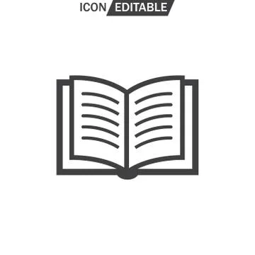 Book icon, vector illustration. Flat design for icon on web or app Stock Illustration