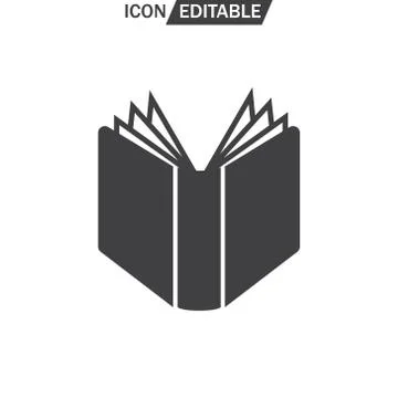 Book icon, vector illustration. Flat design for icon on web or app Stock Illustration