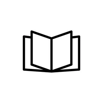 Book icon vector illustration. open book sign and symbol. ebook icon Stock Illustration