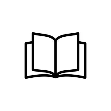 Book icon vector illustration. open book sign and symbol. ebook icon Stock Illustration