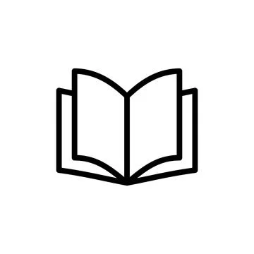 Book icon vector illustration. open book sign and symbol. ebook icon Stock Illustration