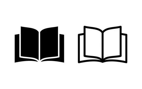 Book icon vector illustration. open book sign and symbol. ebook icon Stock Illustration