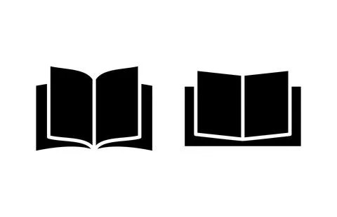 Book icon vector illustration. open book sign and symbol. ebook icon Stock Illustration