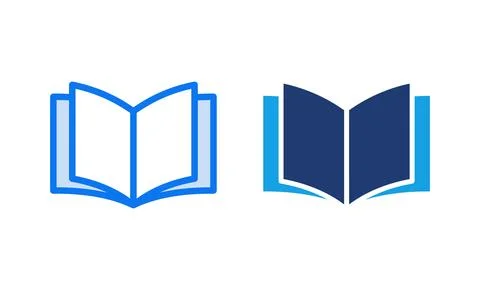 Book icon vector illustration. open book sign and symbol. ebook icon Stock Illustration