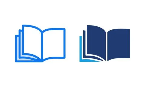 Book icon vector illustration. open book sign and symbol. ebook icon Stock Illustration