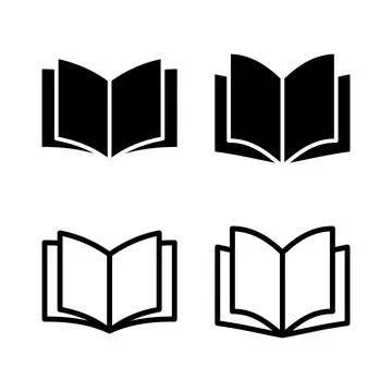 Book icon vector illustration. open book sign and symbol. ebook icon Stock Illustration
