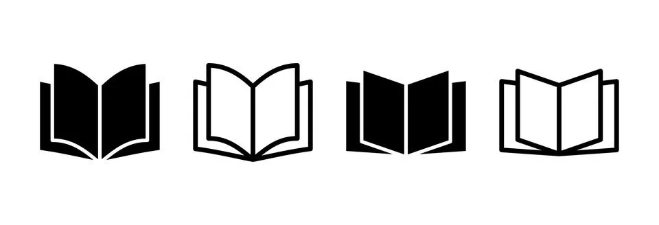 Book icon vector illustration. open book sign and symbol. ebook icon 스톡 일러스트