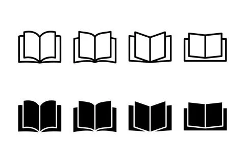 Book icon vector illustration. open book sign and symbol. ebook icon 스톡 일러스트