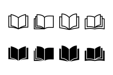 Book icon vector illustration. open book sign and symbol. ebook icon 스톡 일러스트