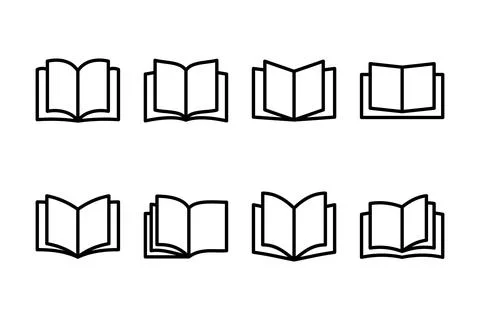 Book icon vector illustration. open book sign and symbol. ebook icon Stock Illustration