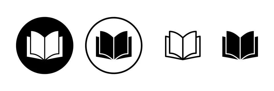 Book icon vector illustration. open book sign and symbol. ebook icon Stock Illustration