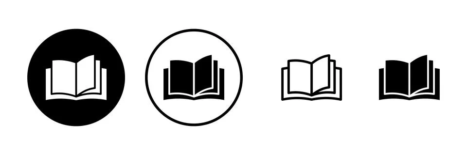 Book icon vector illustration. open book sign and symbol. ebook icon Stock Illustration