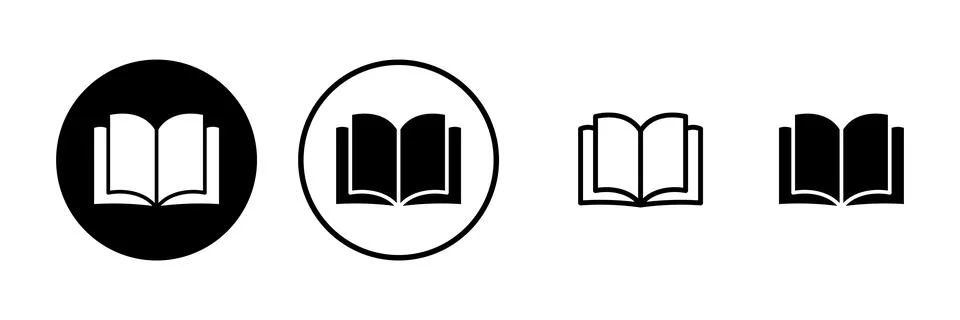 Book icon vector illustration. open book sign and symbol. ebook icon Stock Illustration