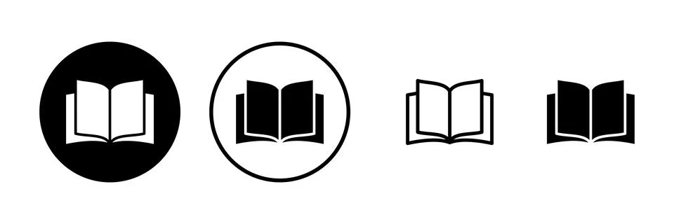 Book icon vector illustration. open book sign and symbol. ebook icon Stock Illustration