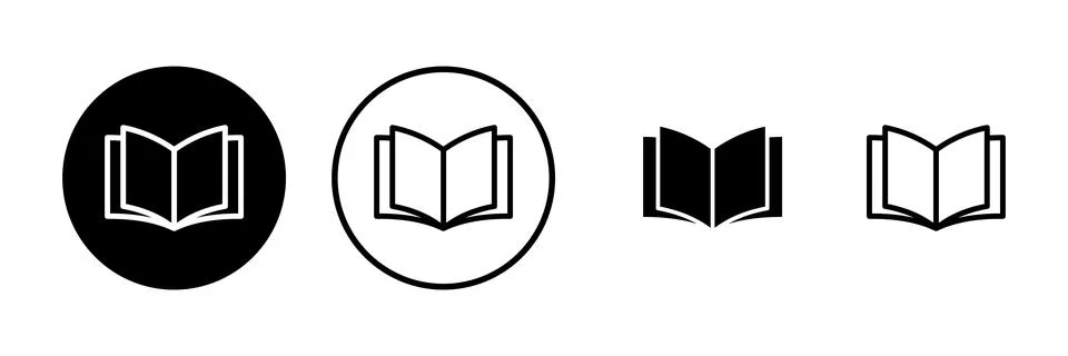 Book icon vector illustration. open book sign and symbol. ebook icon Stock Illustration