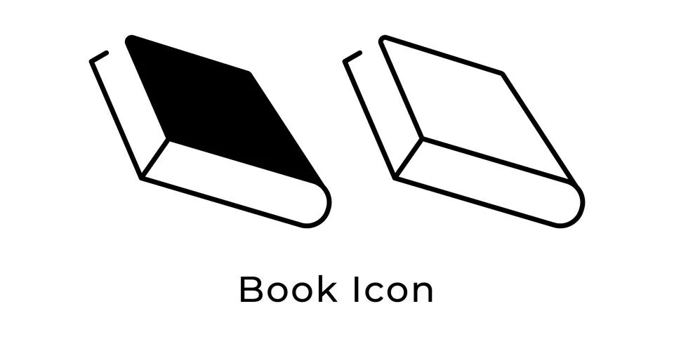 Book Icon vector illustration in two styles Stock Illustration