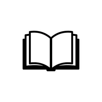 Book Icon. Vector Logo Stock Illustration