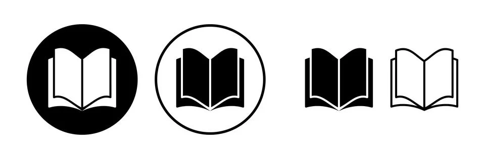 Book icon vector. Open book vector icon. Stock Illustration