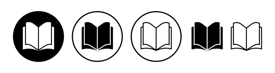 Book icon vector. Open book vector icon. Stock Illustration