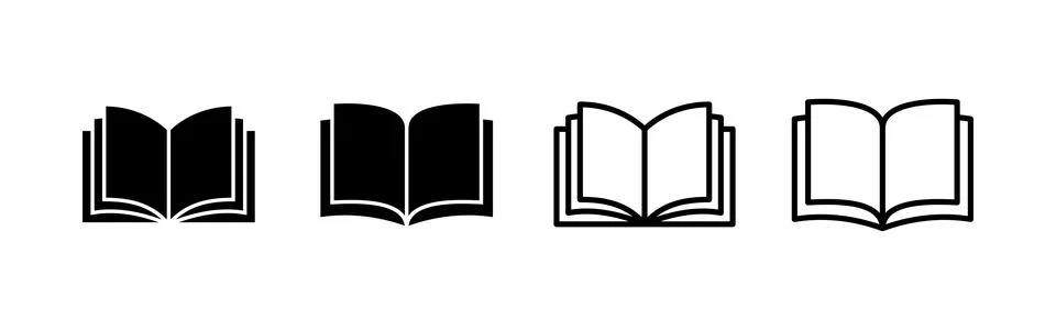 Book icon vector. open book sign and symbol. ebook icon Stock Illustration