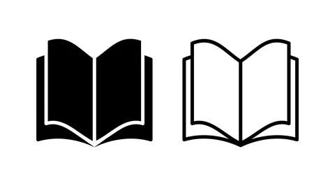 Book icon vector. Open book vector icon. Stock Illustration