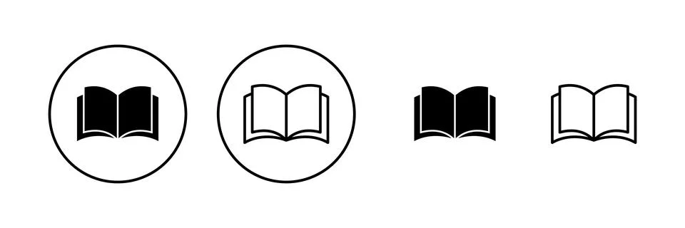 Book icon vector. open book sign and symbol. ebook icon Stock Illustration