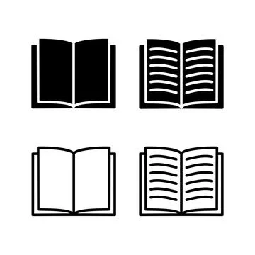 Book icon vector. Open book vector icon. Stock Illustration