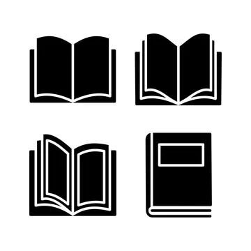 Book icon vector. Open book vector icon. Stock Illustration