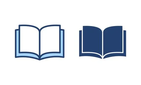 Book icon vector. open book sign and symbol. ebook icon Stock Illustration