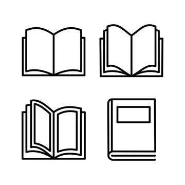 Book icon vector. Open book vector icon. Stock Illustration