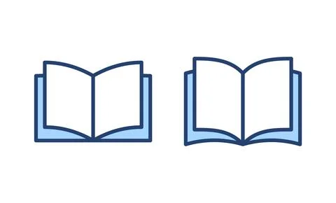 Book icon vector. open book sign and symbol. ebook icon Stock Illustration