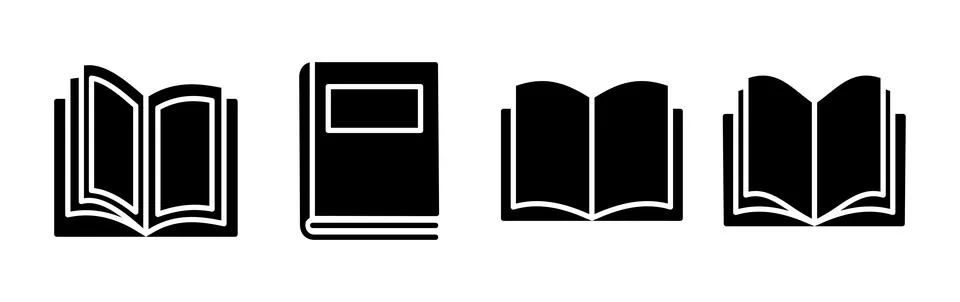 Book icon vector. Open book vector icon. Stock Illustration