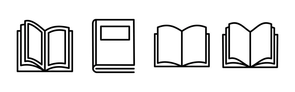 Book icon vector. Open book vector icon. Stock Illustration