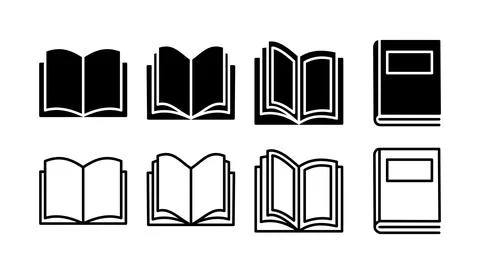 Book icon vector. Open book vector icon. Stock Illustration