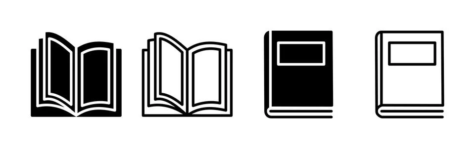 Book icon vector. Open book vector icon. 스톡 일러스트