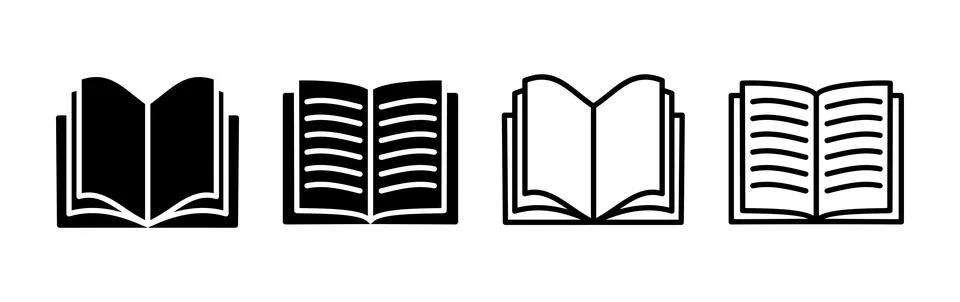 Book icon vector. Open book vector icon. 스톡 일러스트