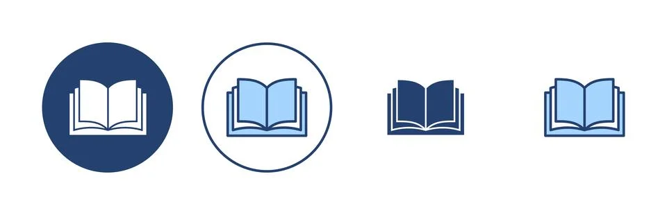 Book icon vector. open book sign and symbol. ebook icon Stock Illustration
