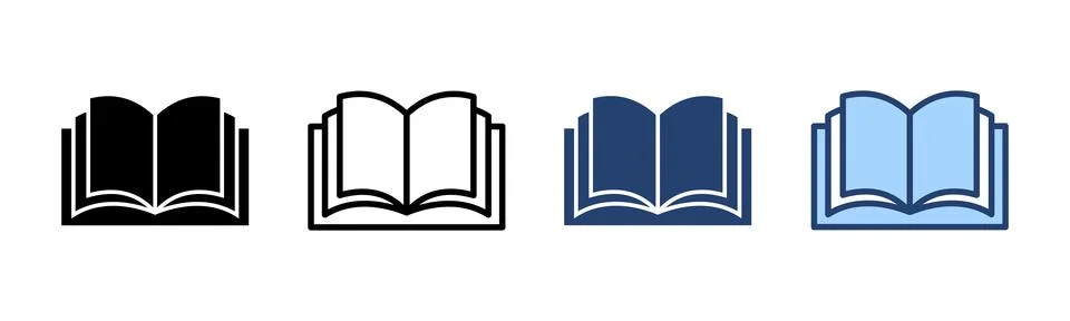 Book icon vector. open book sign and symbol. ebook icon Stock Illustration